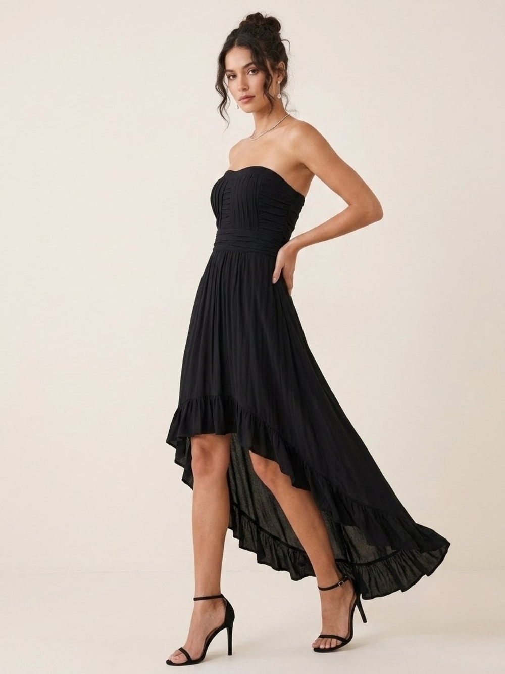 Ally Fashion Strapless High-Low Dress – Size S